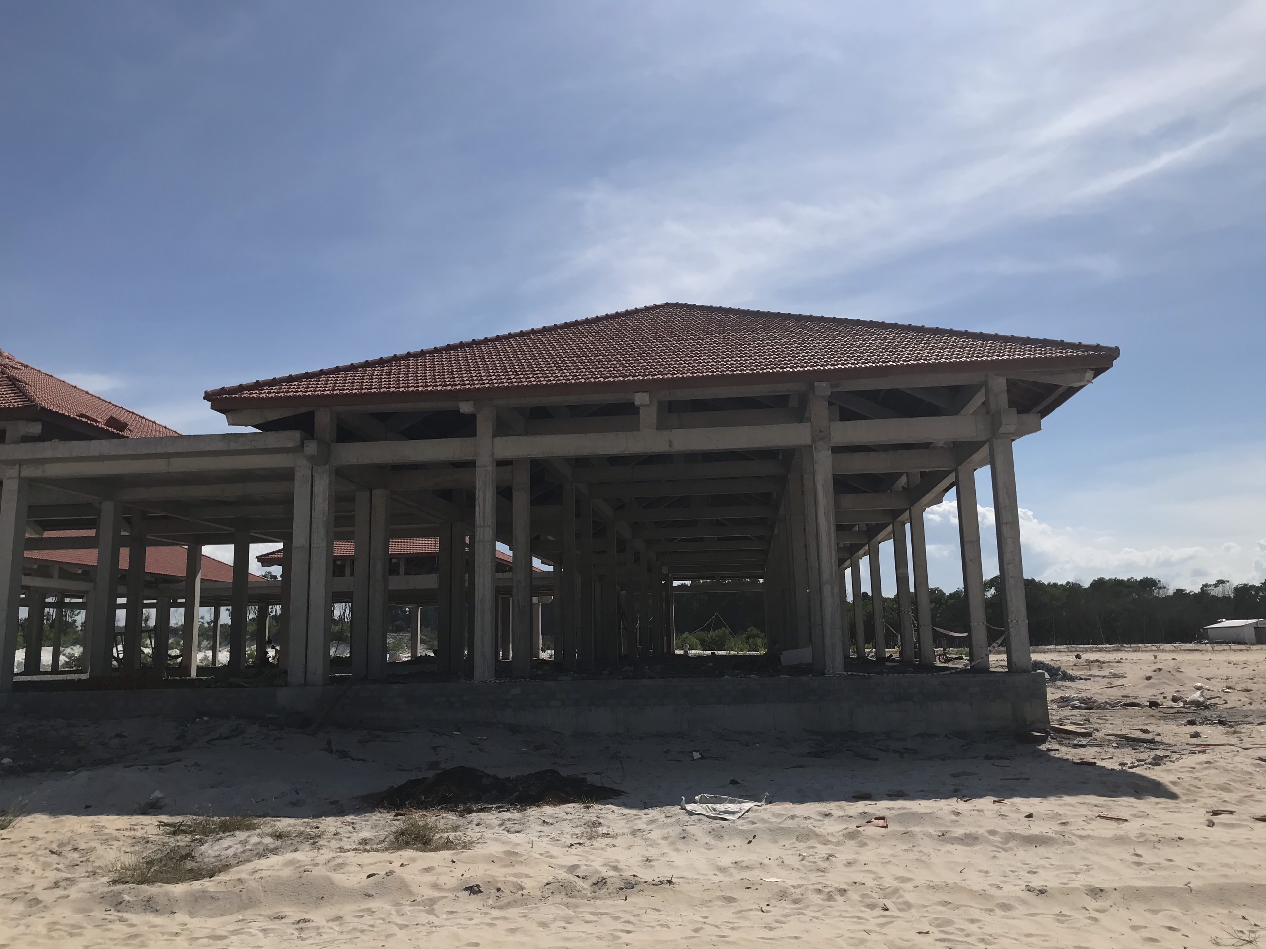 Ảnh thi công nhà lễ tân