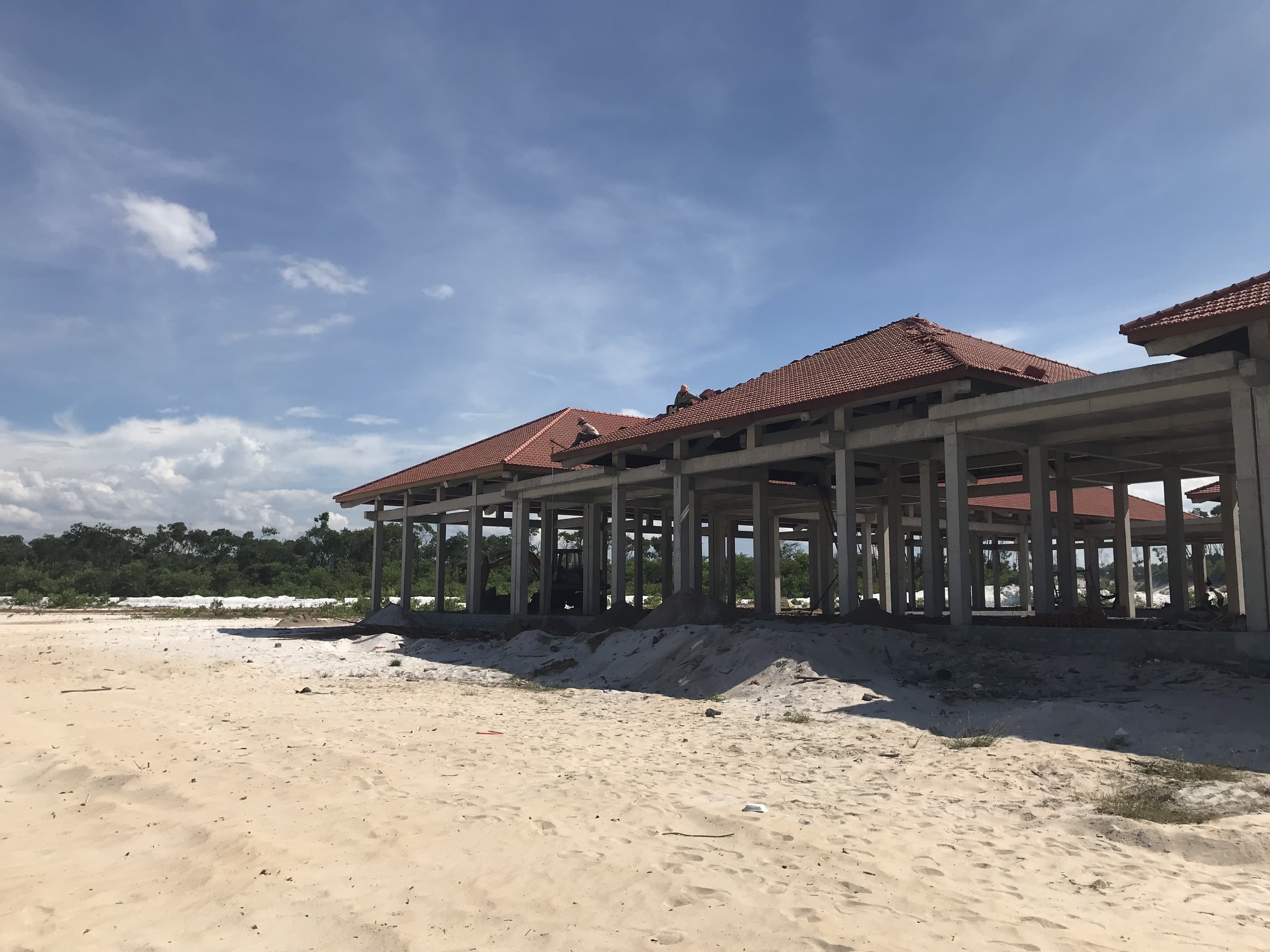 Ảnh thi công nhà lễ tân