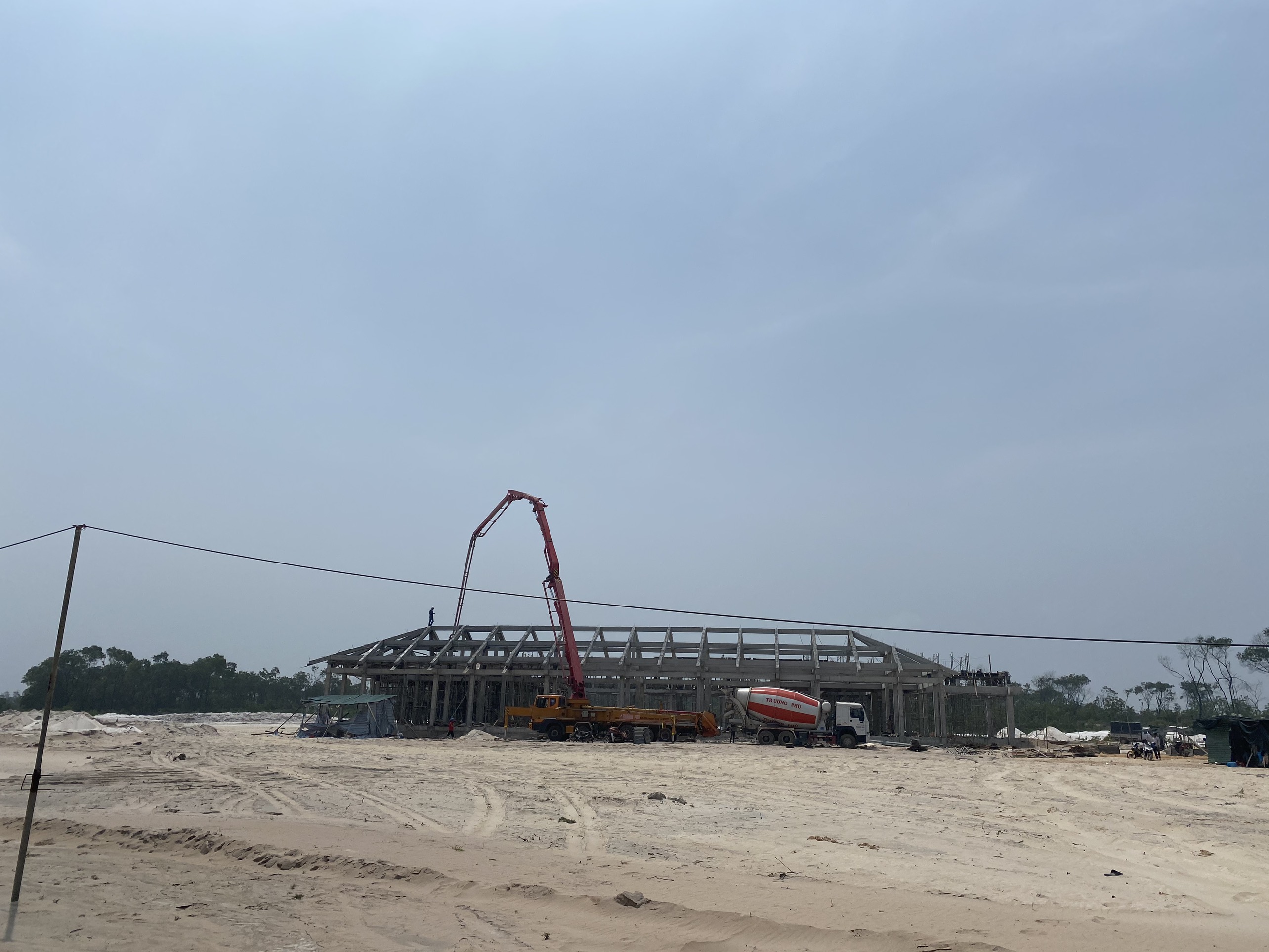 Ảnh thi công nhà lễ tân