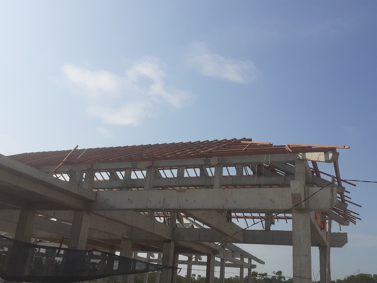 Ảnh thi công nhà lễ tân